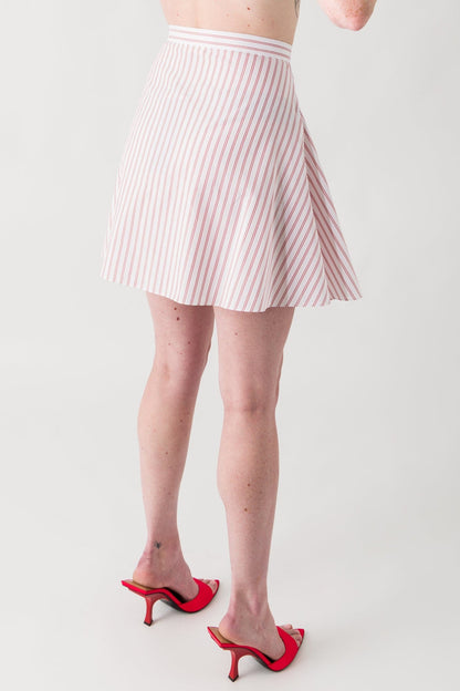 Marni Light Pink Striped Skirt back