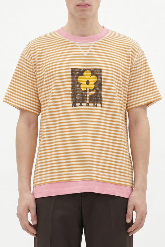 Marni Pink Layered T-Shirt SS26
