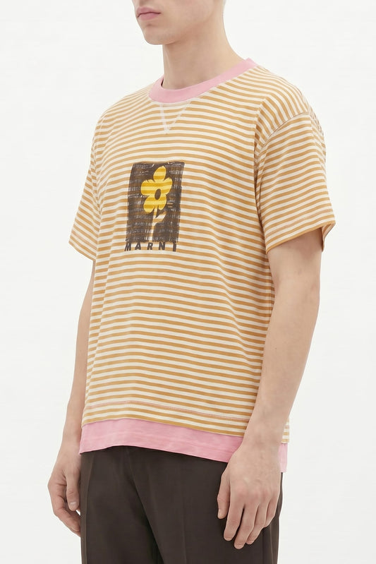 Marni Pink Layered T-Shirt SS26 side