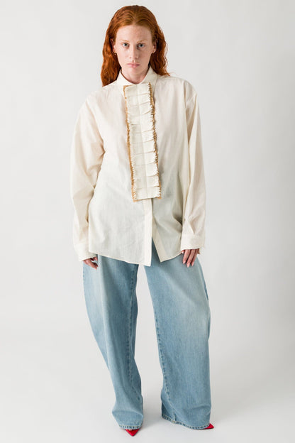 Marni Ruffle Front Shirt full look