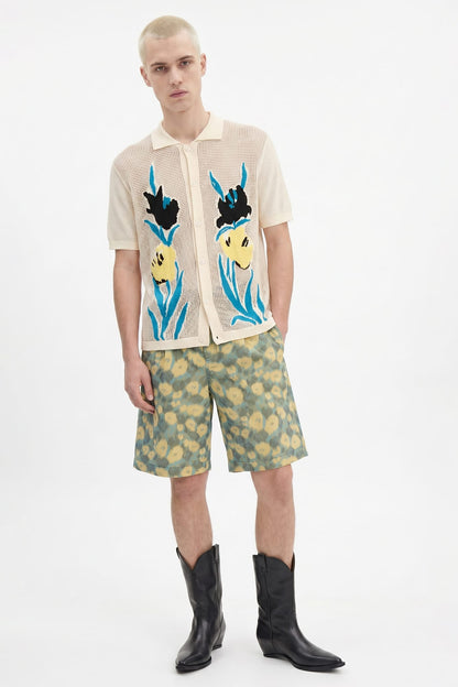 Marni Short Sleeve Floral Motif Cardigan SS26 full look