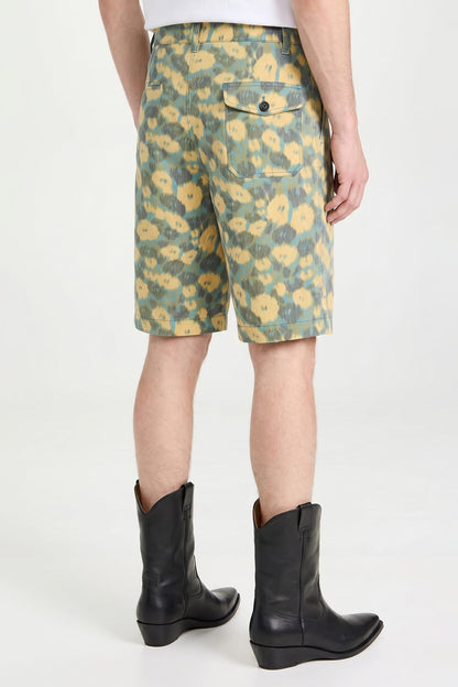 Marni Yellow Floral Pattern Shorts SS26 back