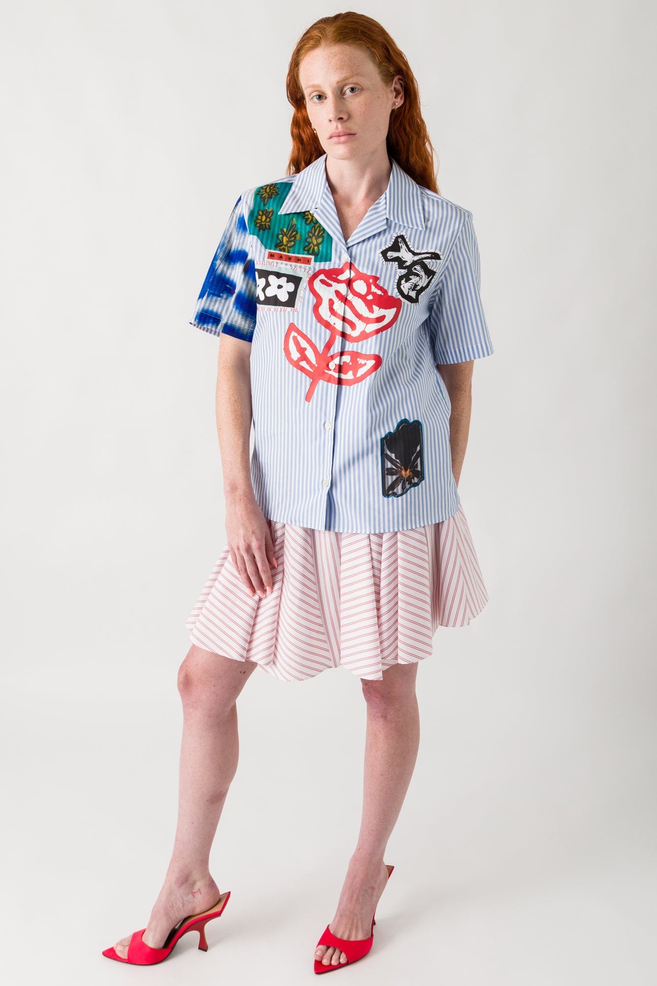 Marni Art Print Camp Collar Shirt