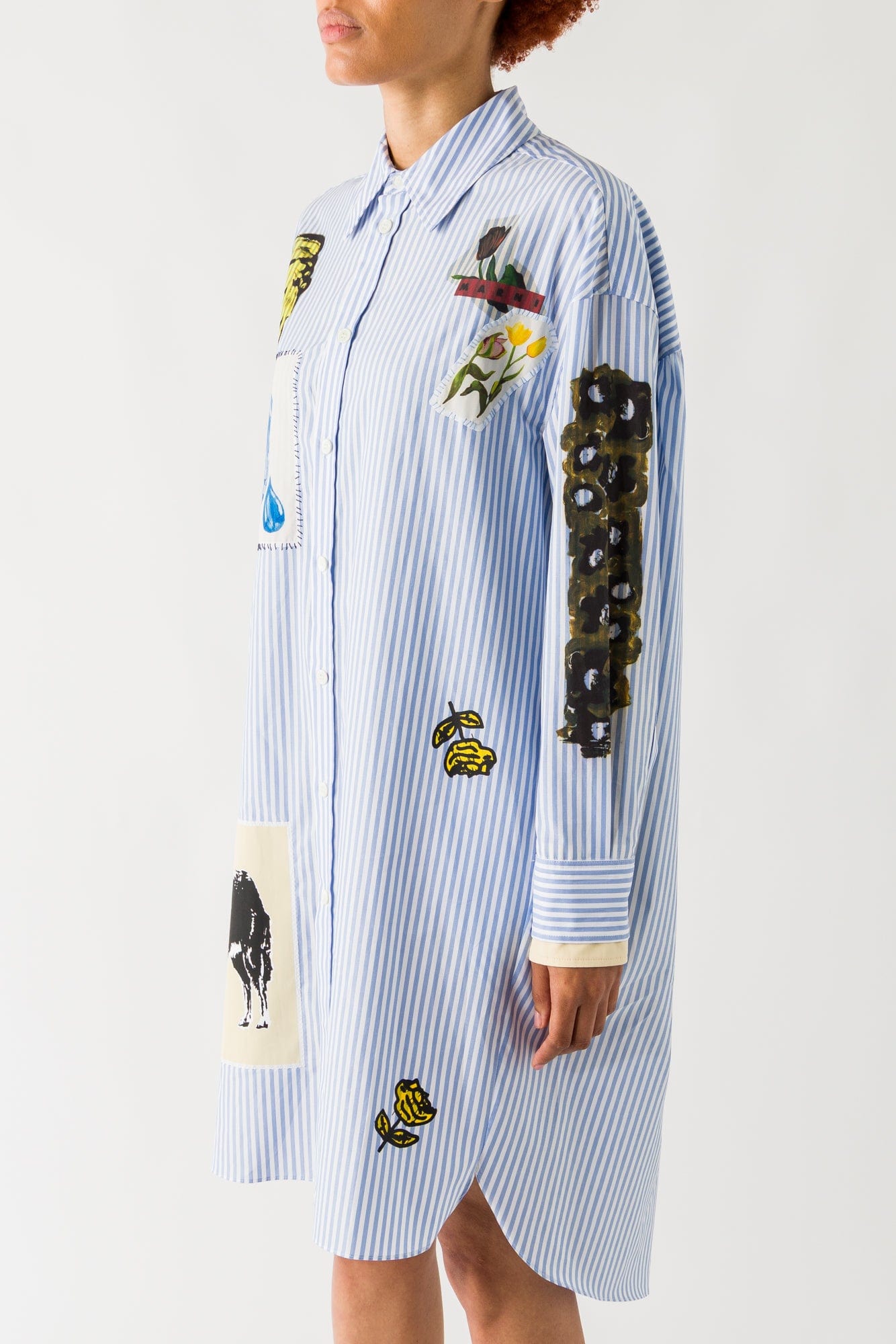 Marni Art Print Shirt Dress side