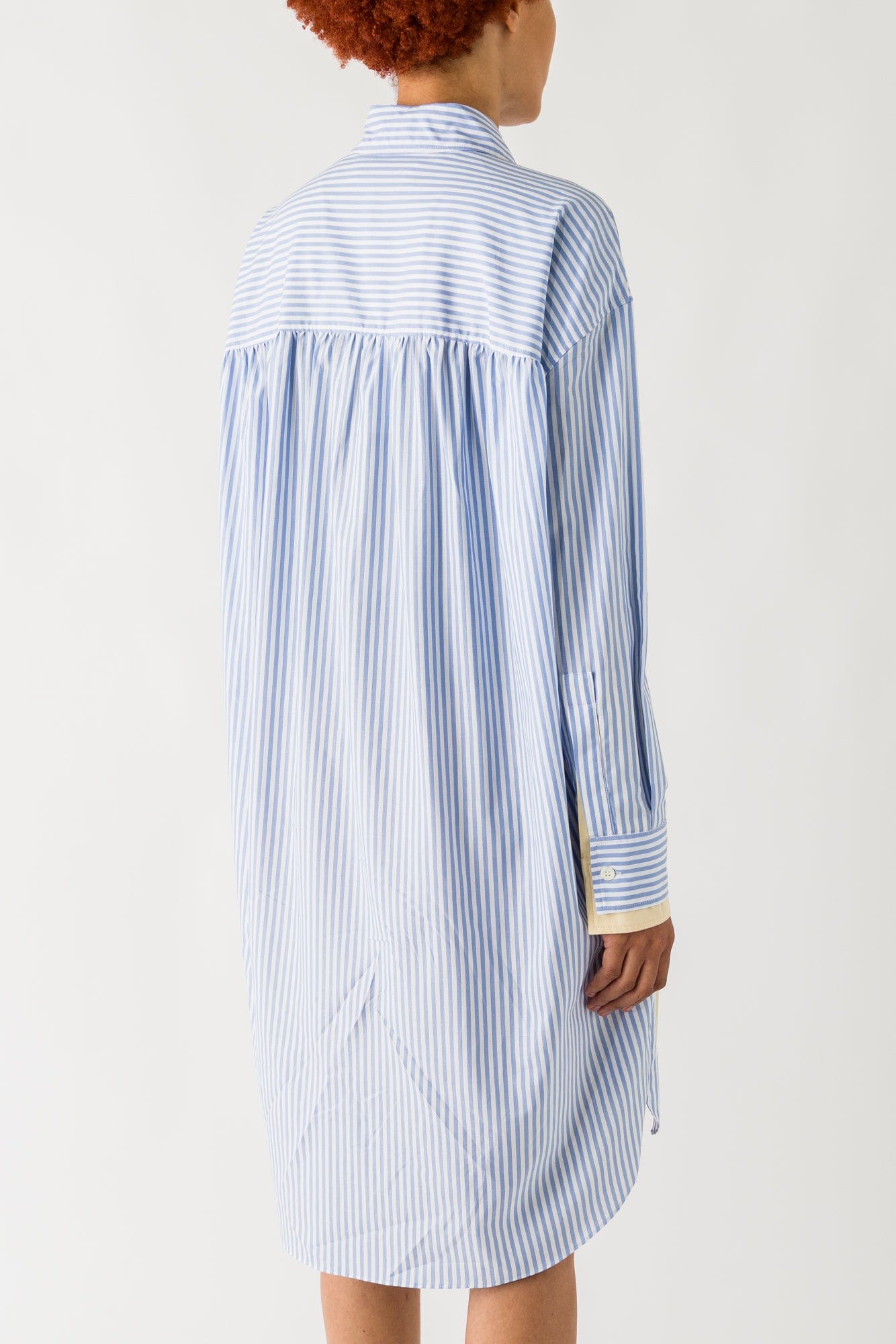 marni shirt dress White poplin shirt dress with gathering