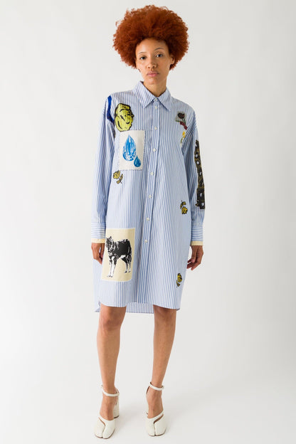 Marni Art Print Shirt Dress full look