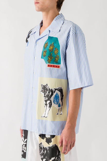 Marni Art Print Short Sleeve Shirt side