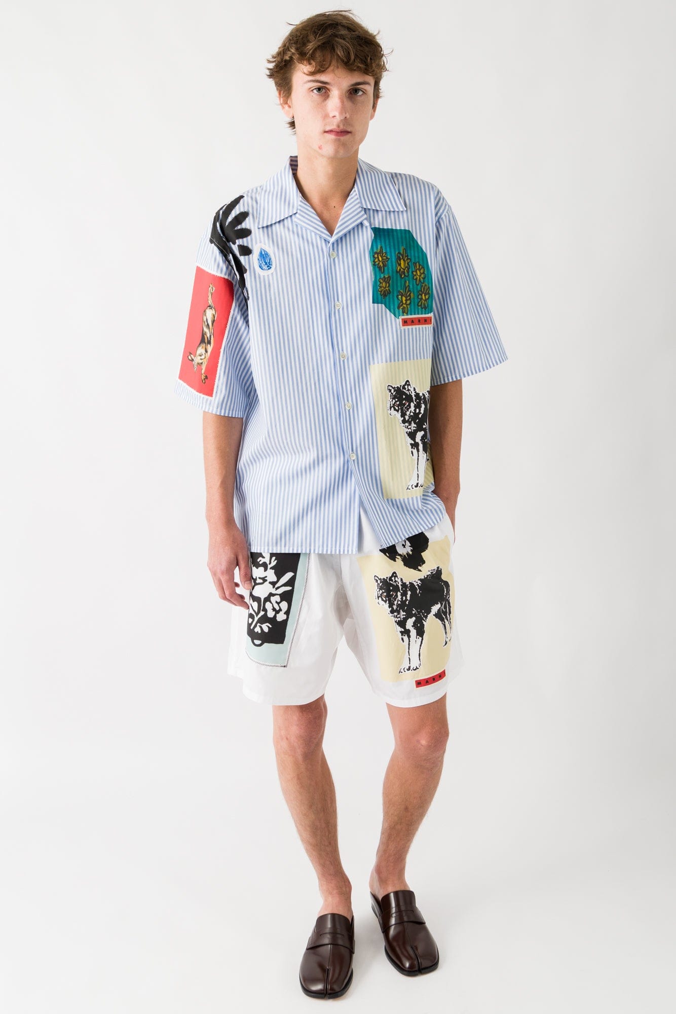 Marni Art Print Boxers full look
