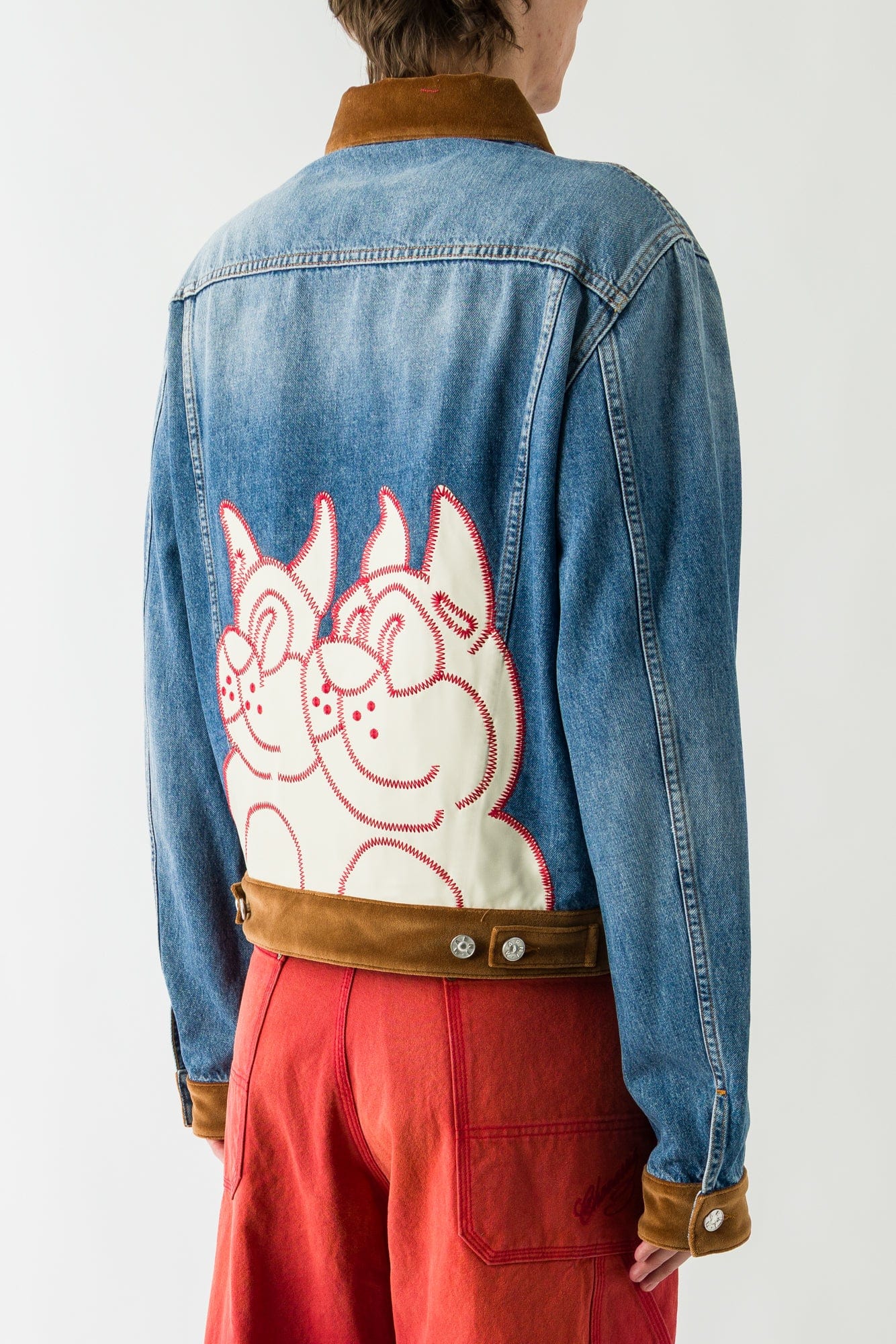 Marni Denim Jacket with Brown Collar