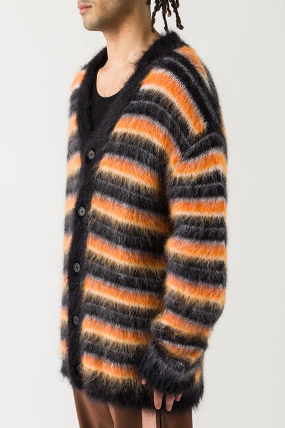 Marni Mohair V-Neck Long Sleeve Cardigan side