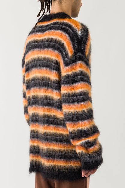 Marni Mohair V-Neck Long Sleeve Cardigan back