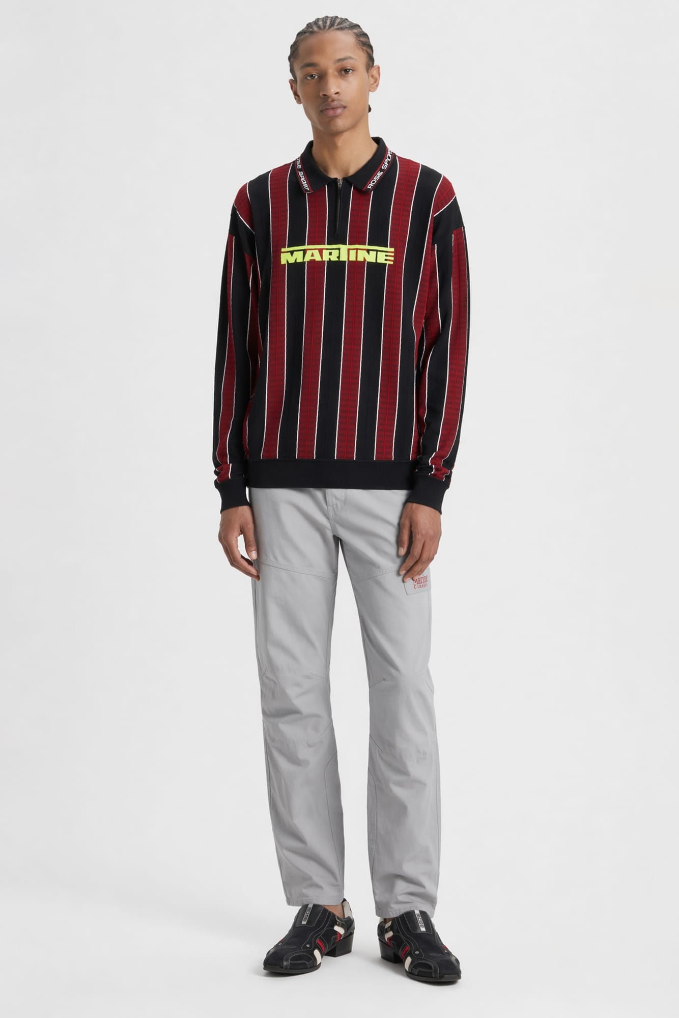 Martine Rose Long Sleeve Logo Polo SS26 – Antidote Fashion and