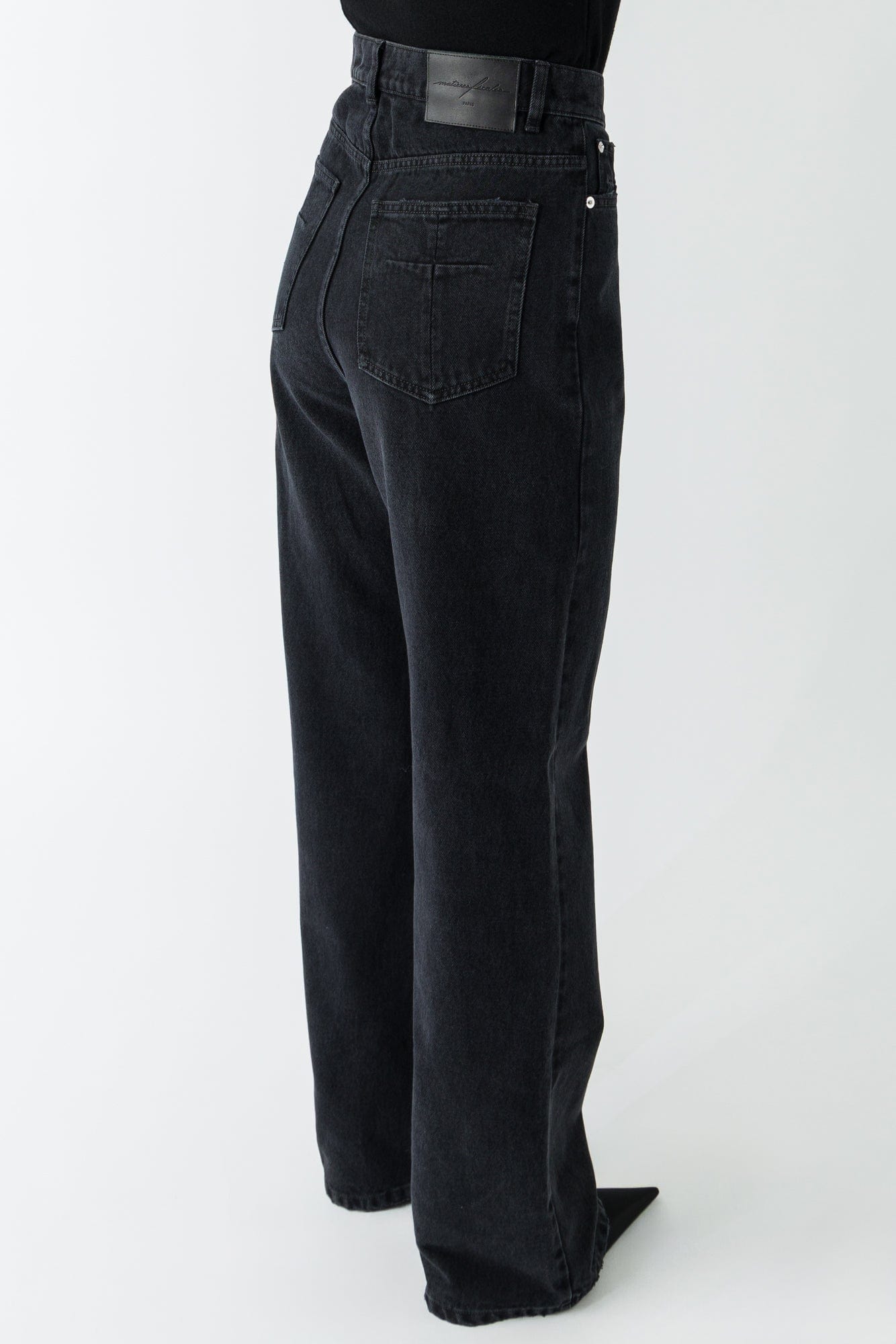 Matières Fécales Black Woven Jeans back
