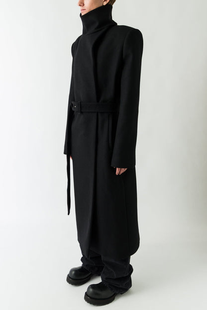 Matières Fécales Gleb Overcoat on man side