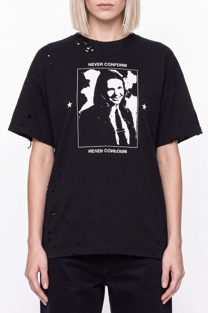 Matieres Fecales Hannah Tee in Black TS