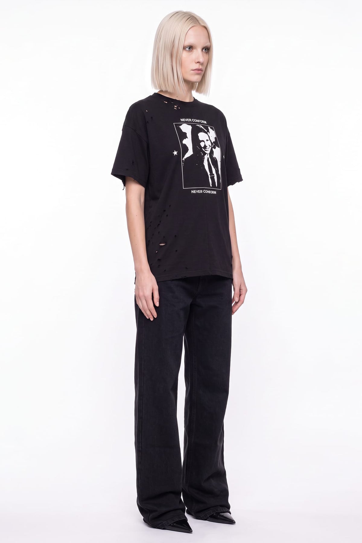 Matieres Fecales Hannah Tee in Black TS