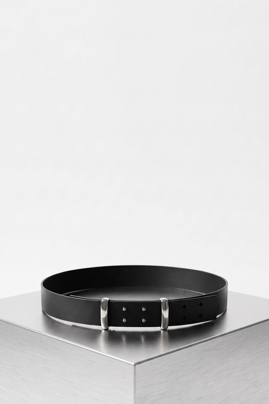 Matières Fécales Infinity Belt Leather in Black TS