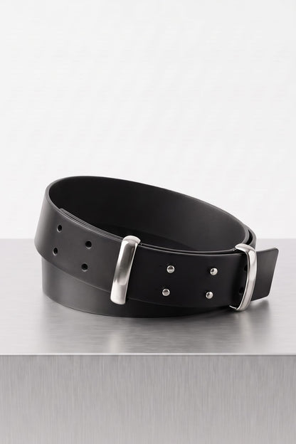 Matières Fécales Infinity Belt Leather in Black TS back