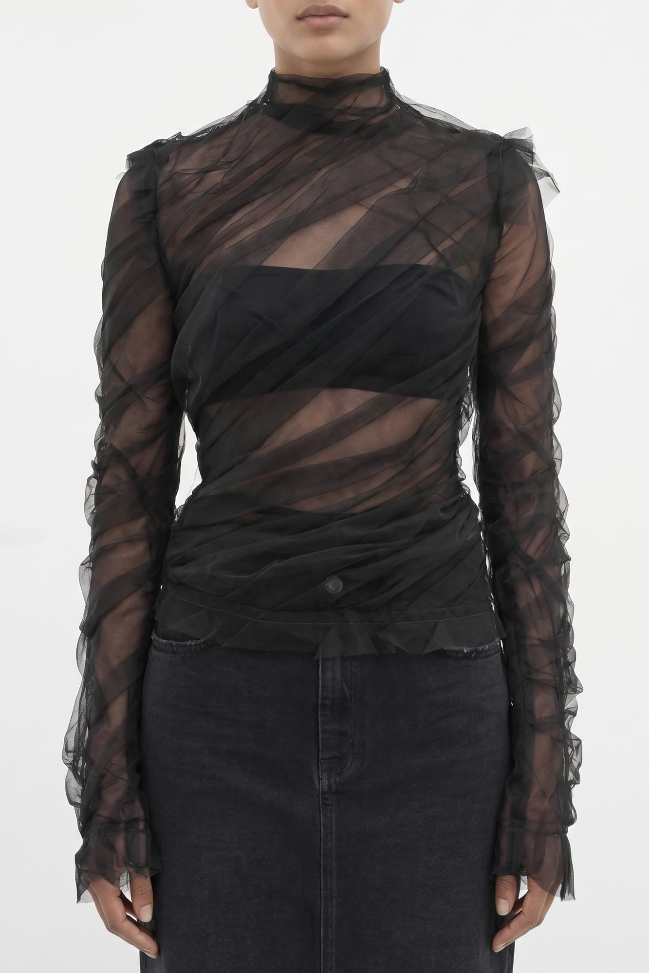 Matières Fécales Lola Woven Tulle Top