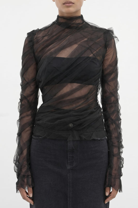 Matières Fécales Lola Woven Tulle Top