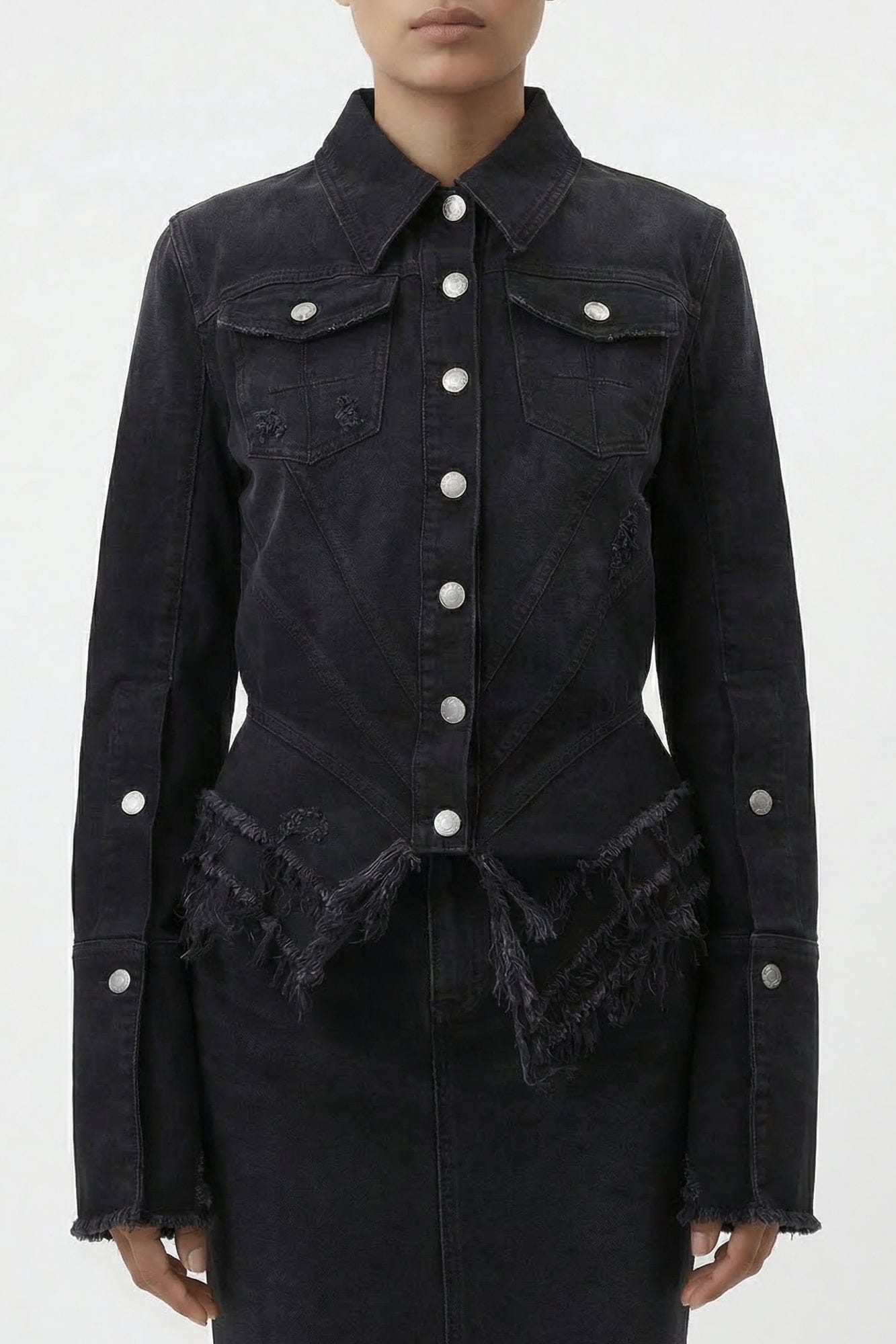 Matières Fécales Mikaela Woven Denim Jacket