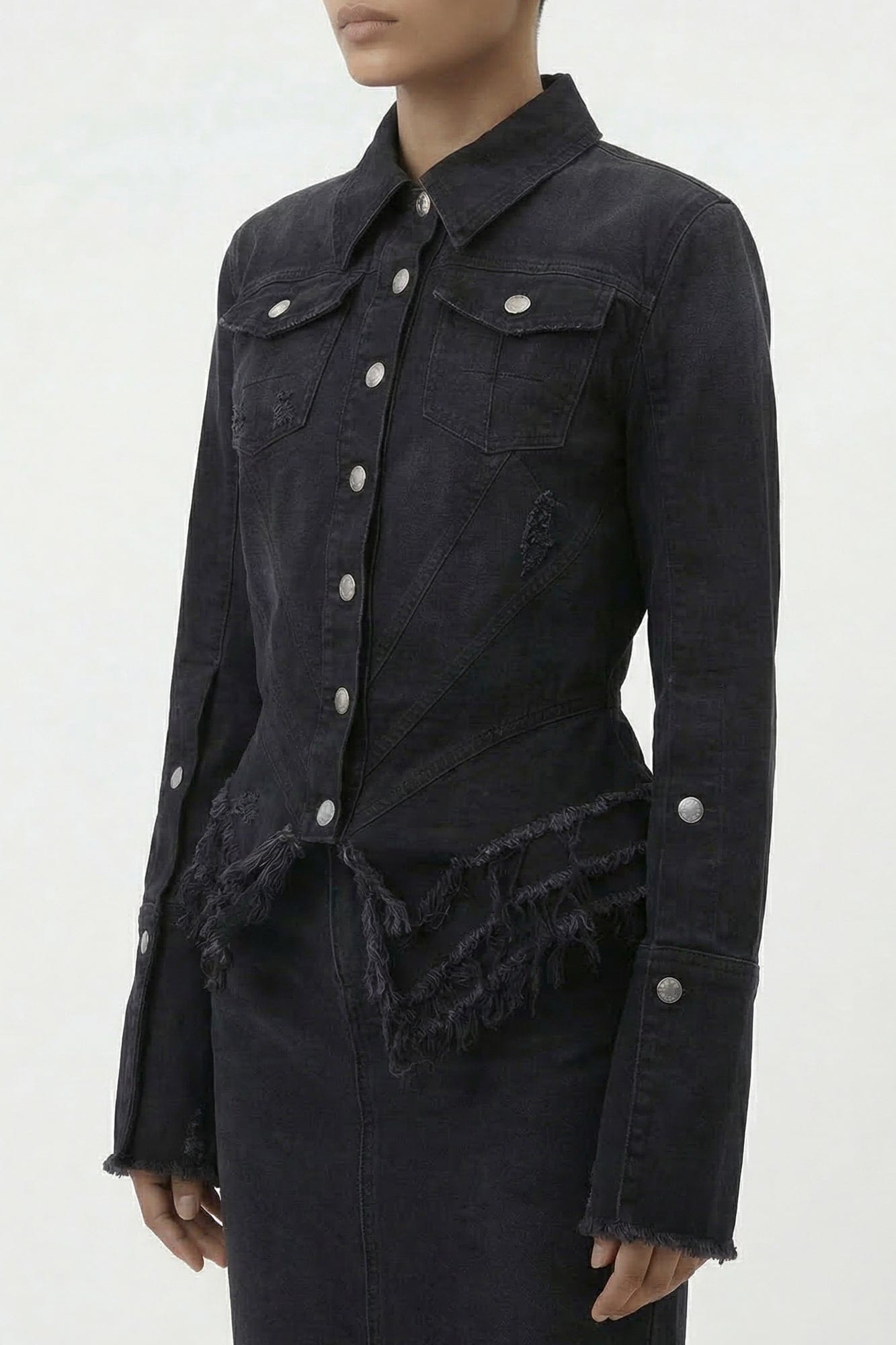 Matières Fécales Mikaela Woven Denim Jacket