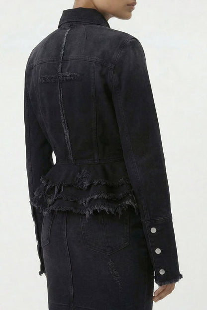 Matières Fécales Mikaela Woven Denim Jacket back