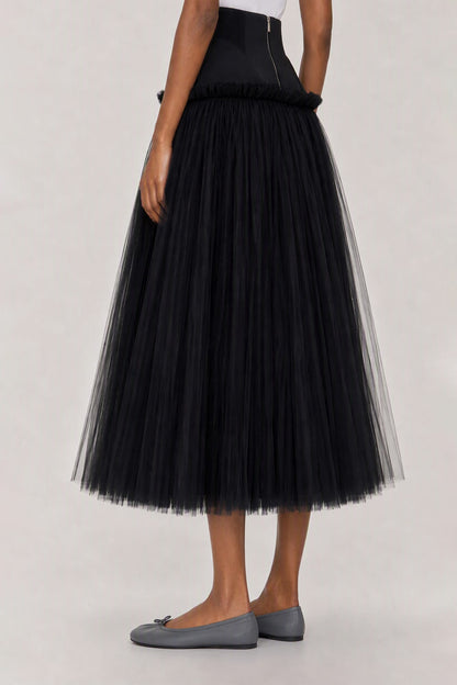 Matières Fécales Millefeuille Skirt in Tulle Plisse back