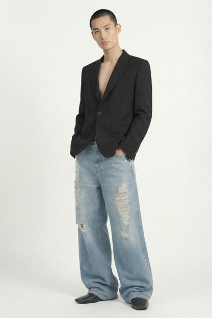 Matières Fécales Monsieur Woven Blazer full look
