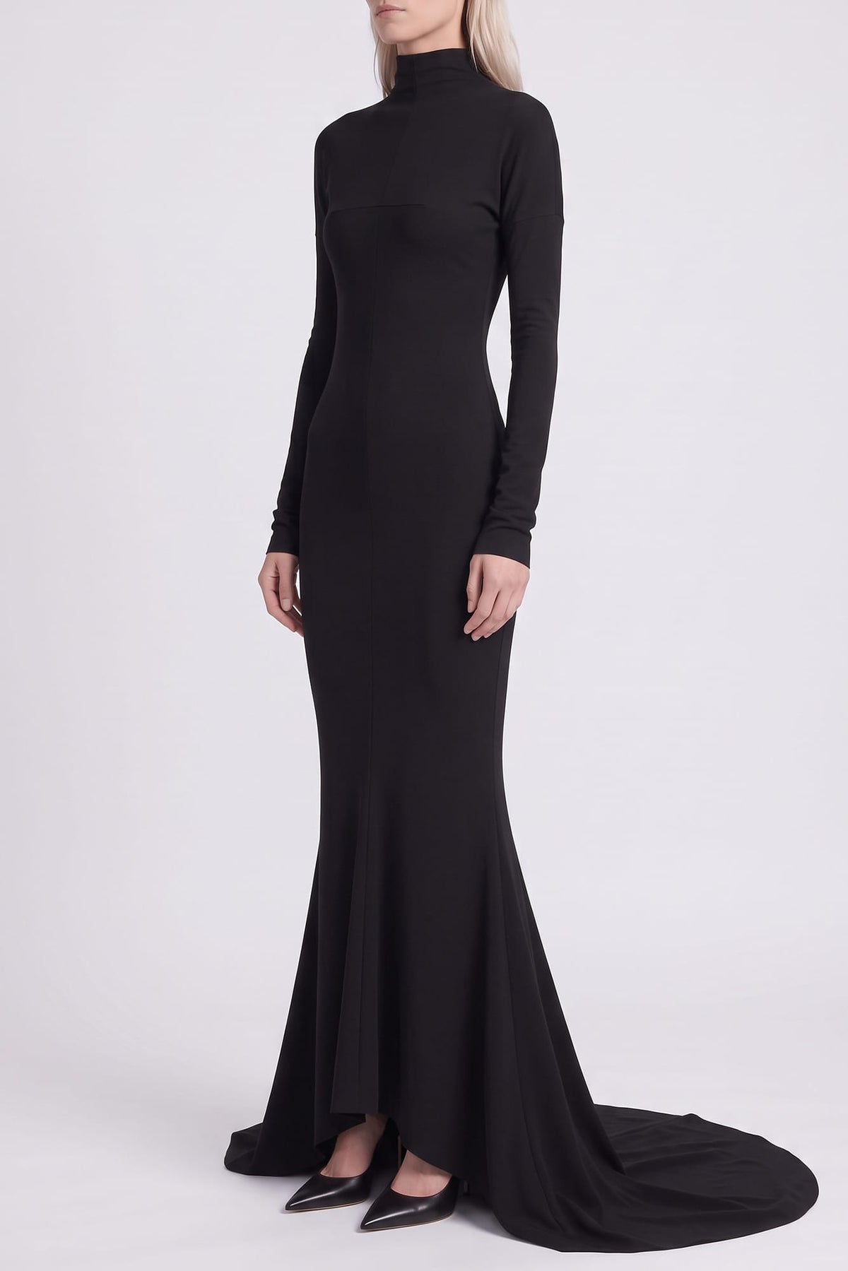 Matières Fécales Nala Ponte Dress in Black TS side