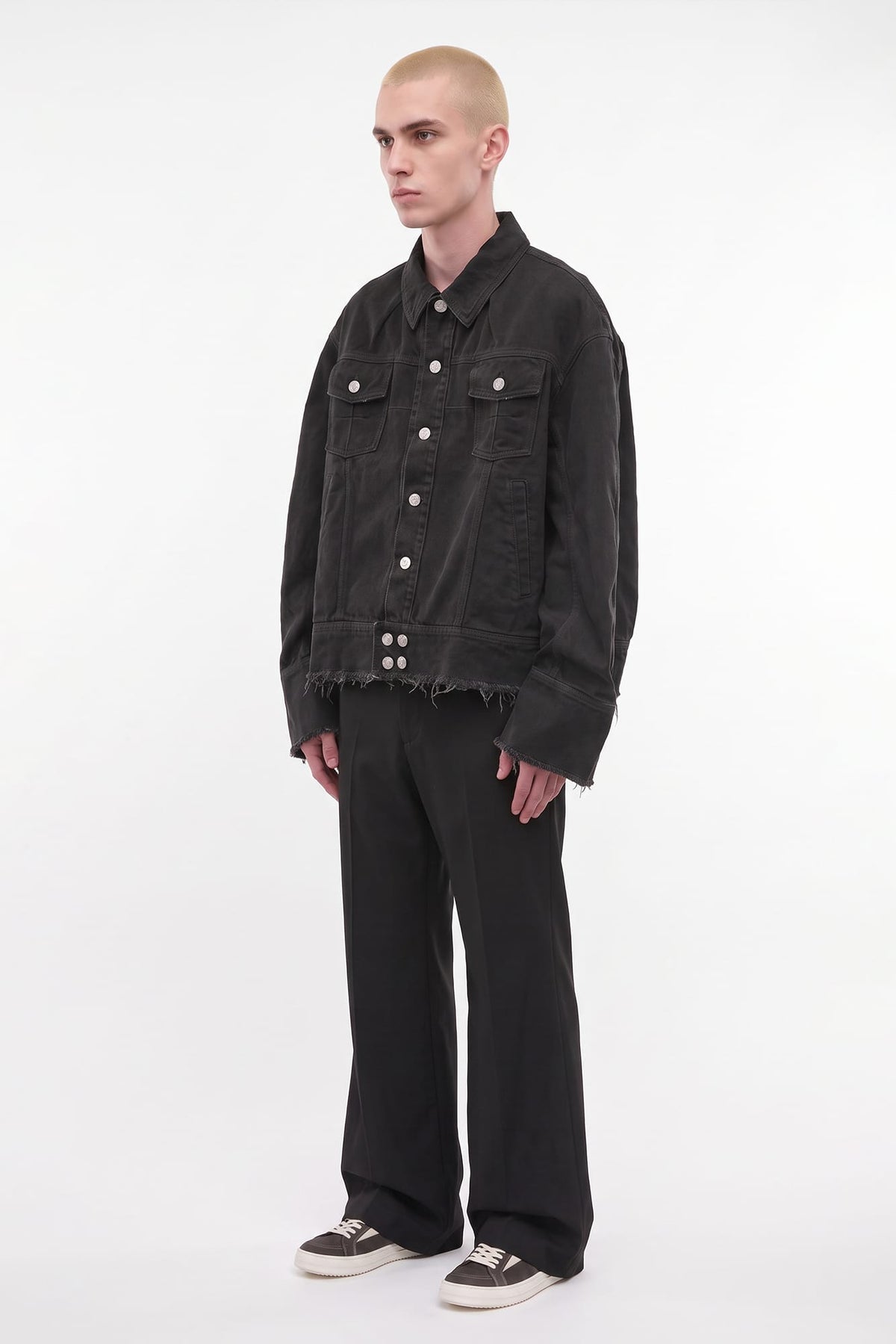 Matieres Fecales Pierre M. Denim Jacket in Black TS