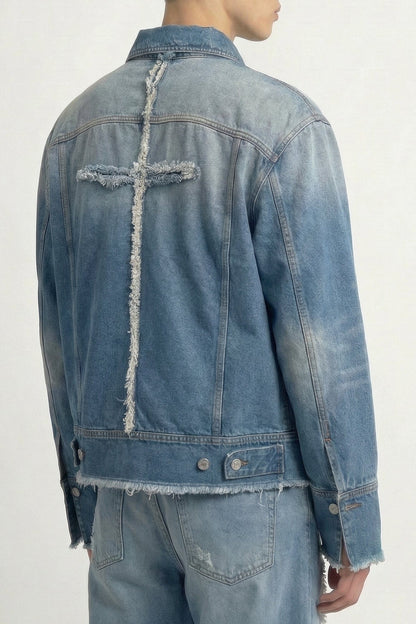 Matières Fécales Pierre Woven Denim Jacket back