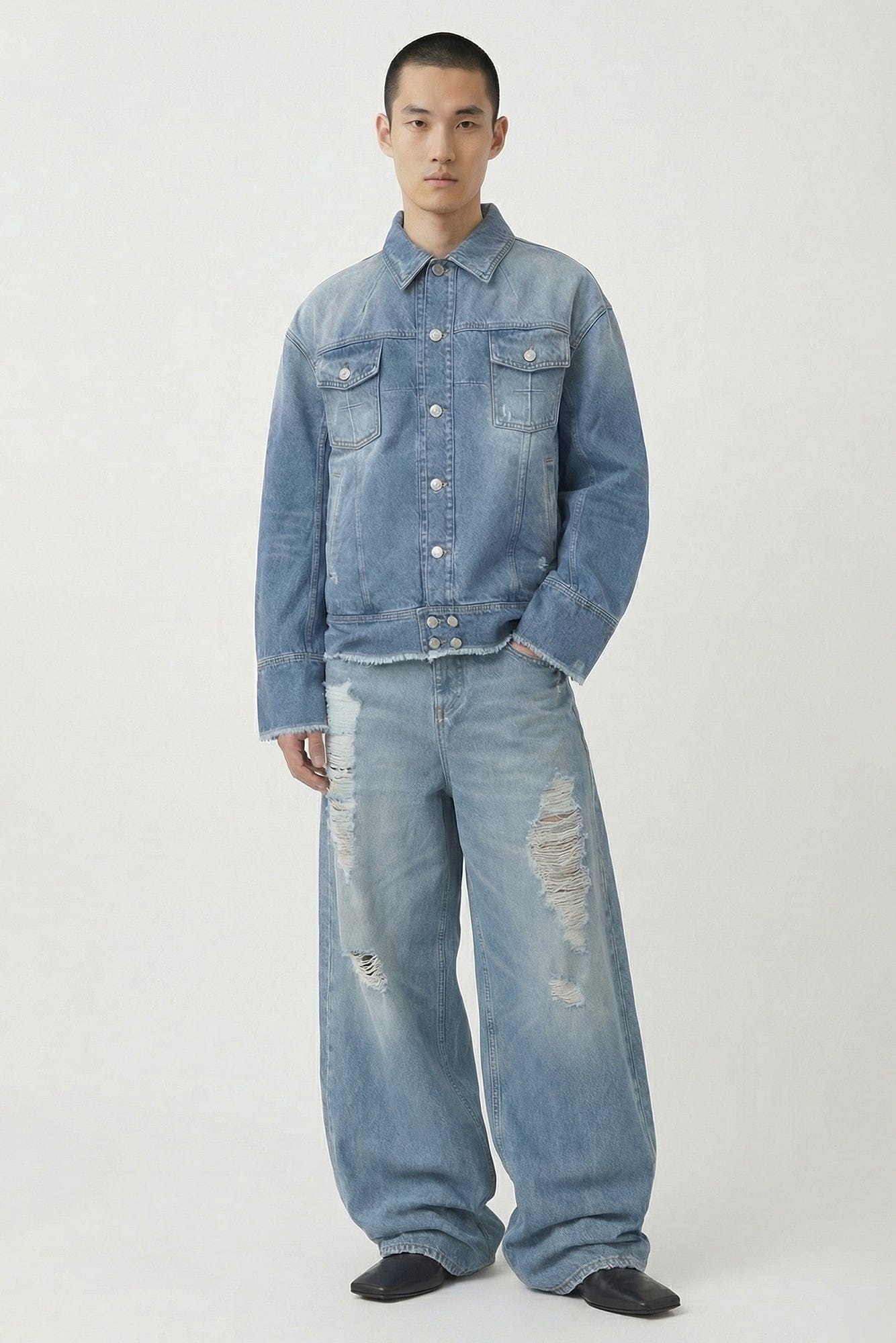 Matières Fécales Unisex Woven Slack Jeans full look