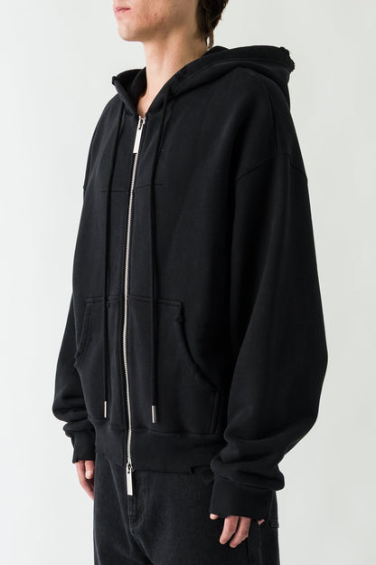 Matières Fécales Punk Hoodie on man side