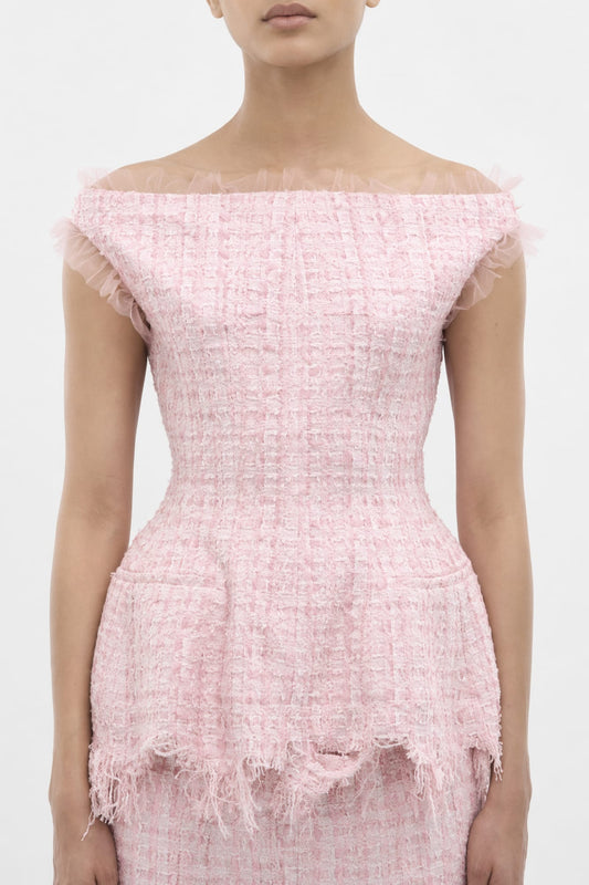 Matières Fécales Vendome Woven Tweed Top