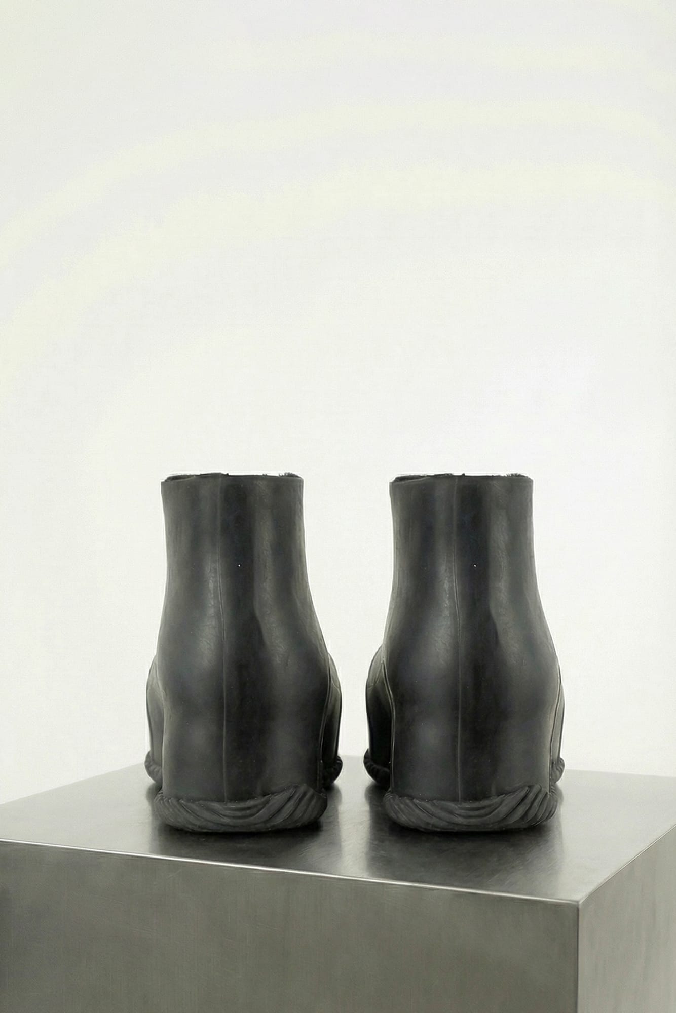 Matthew M Williams Low Rubber Boot in Black SS26 back