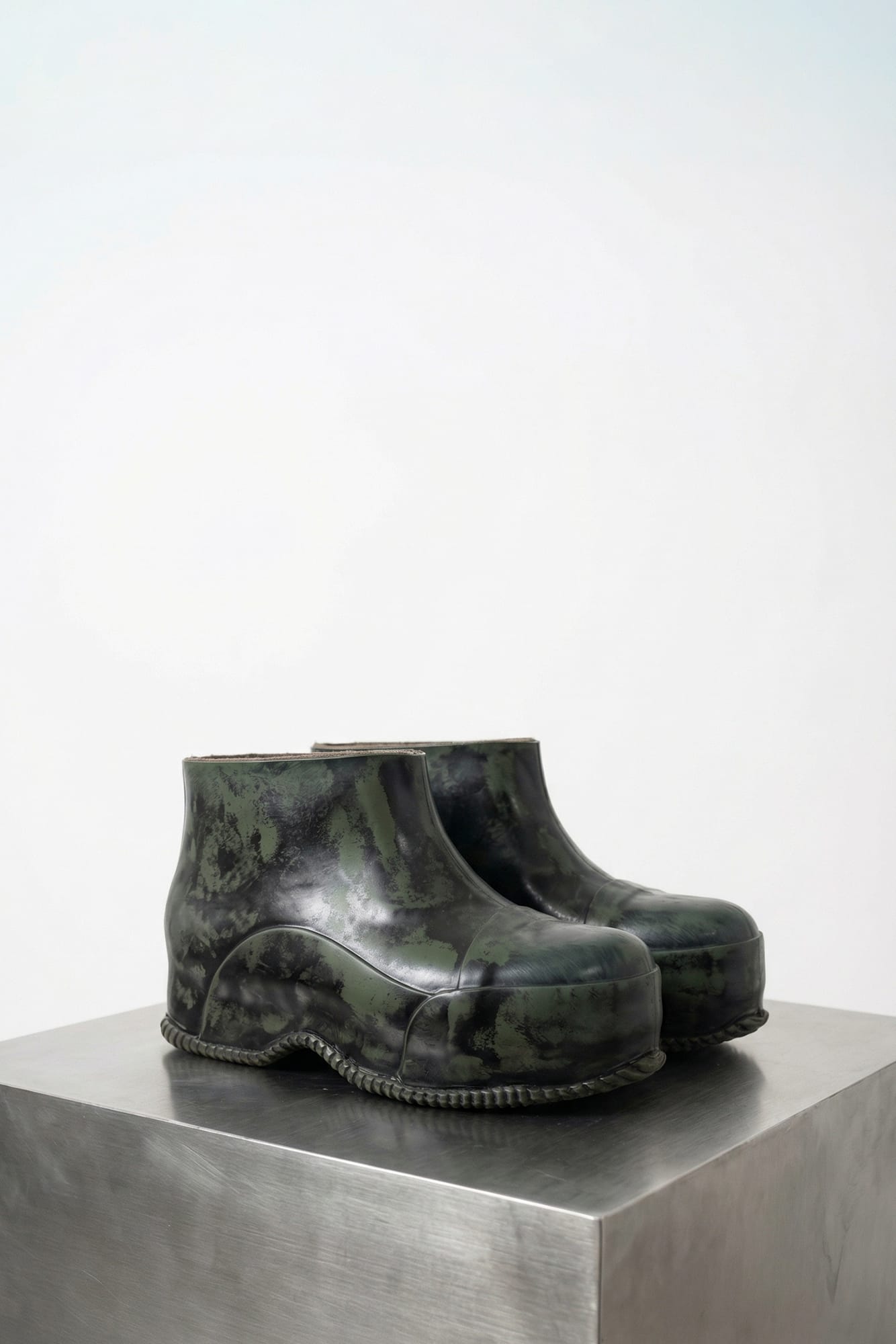 Matthew M Williams Low Rubber Boot in Green SS26