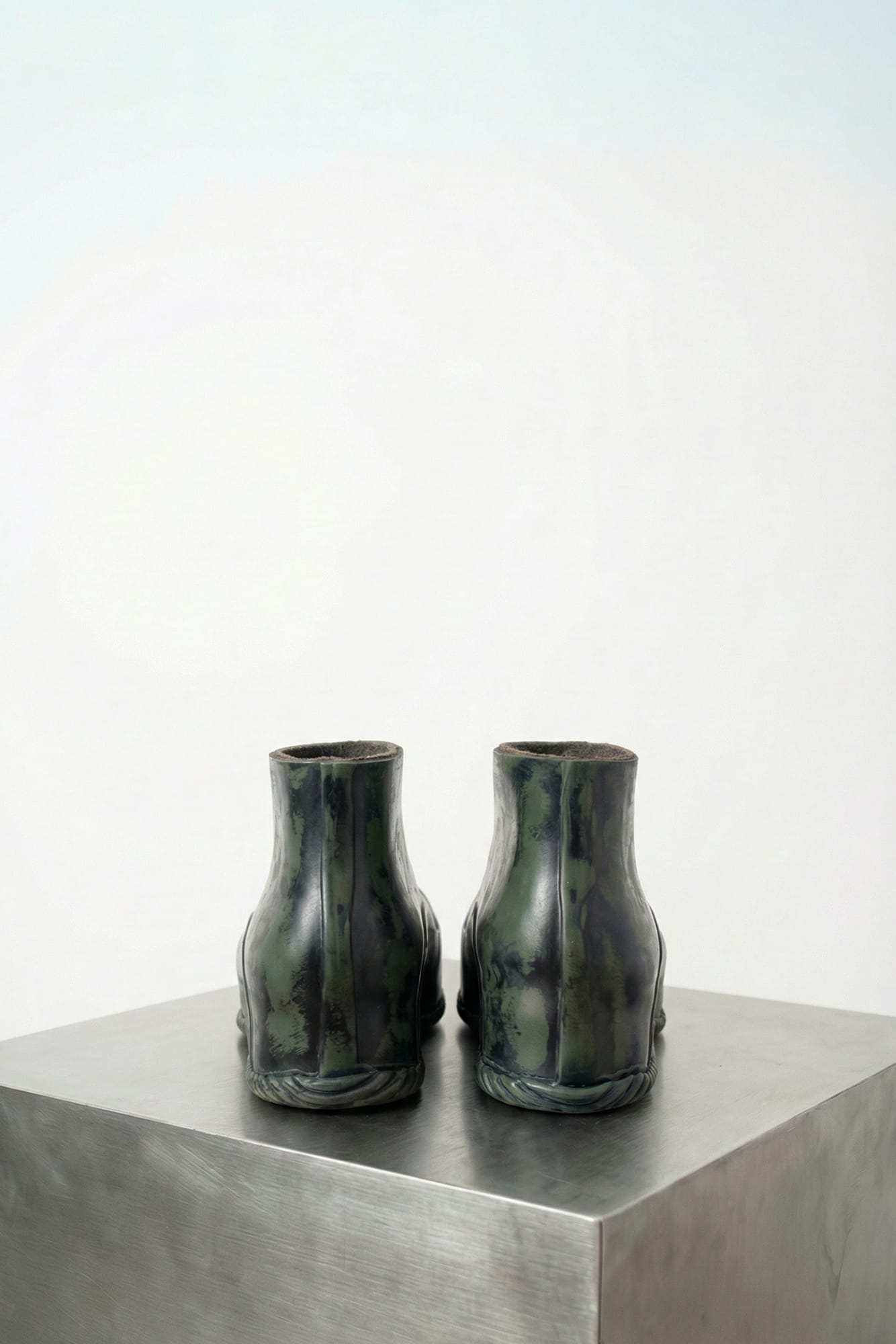 Matthew M Williams Low Rubber Boot in Green SS26 back
