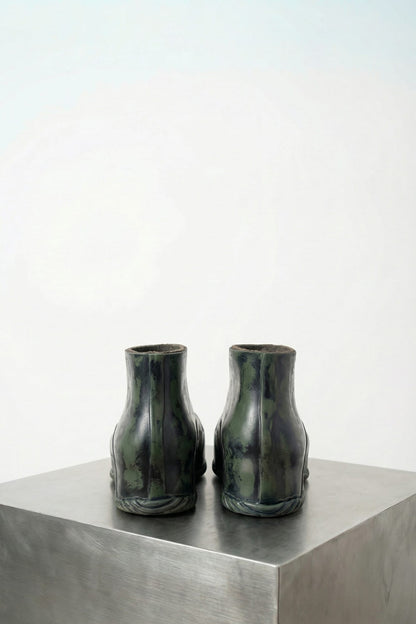 Matthew M Williams Low Rubber Boot in Green SS26 back