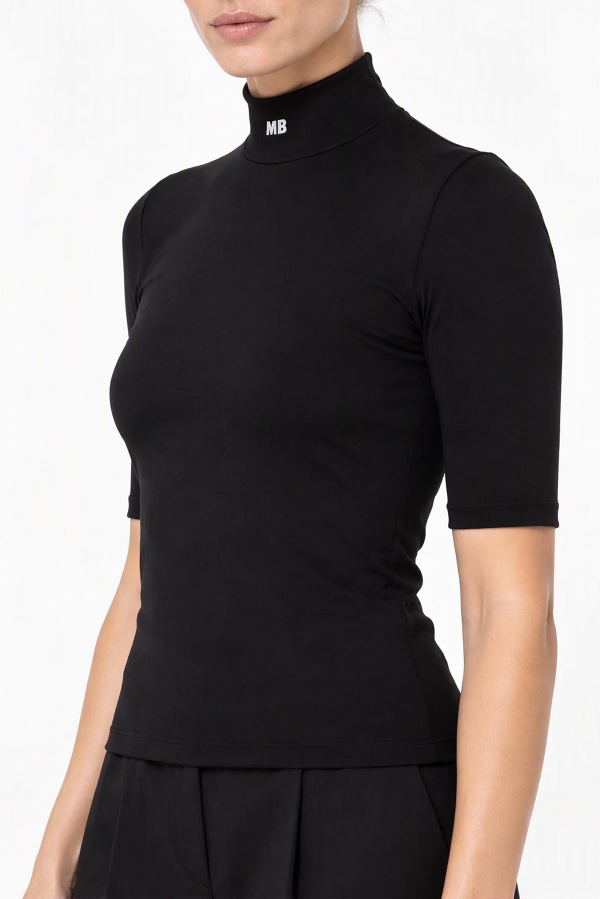 Melitta Baumeister Baby Mock Neck in Black