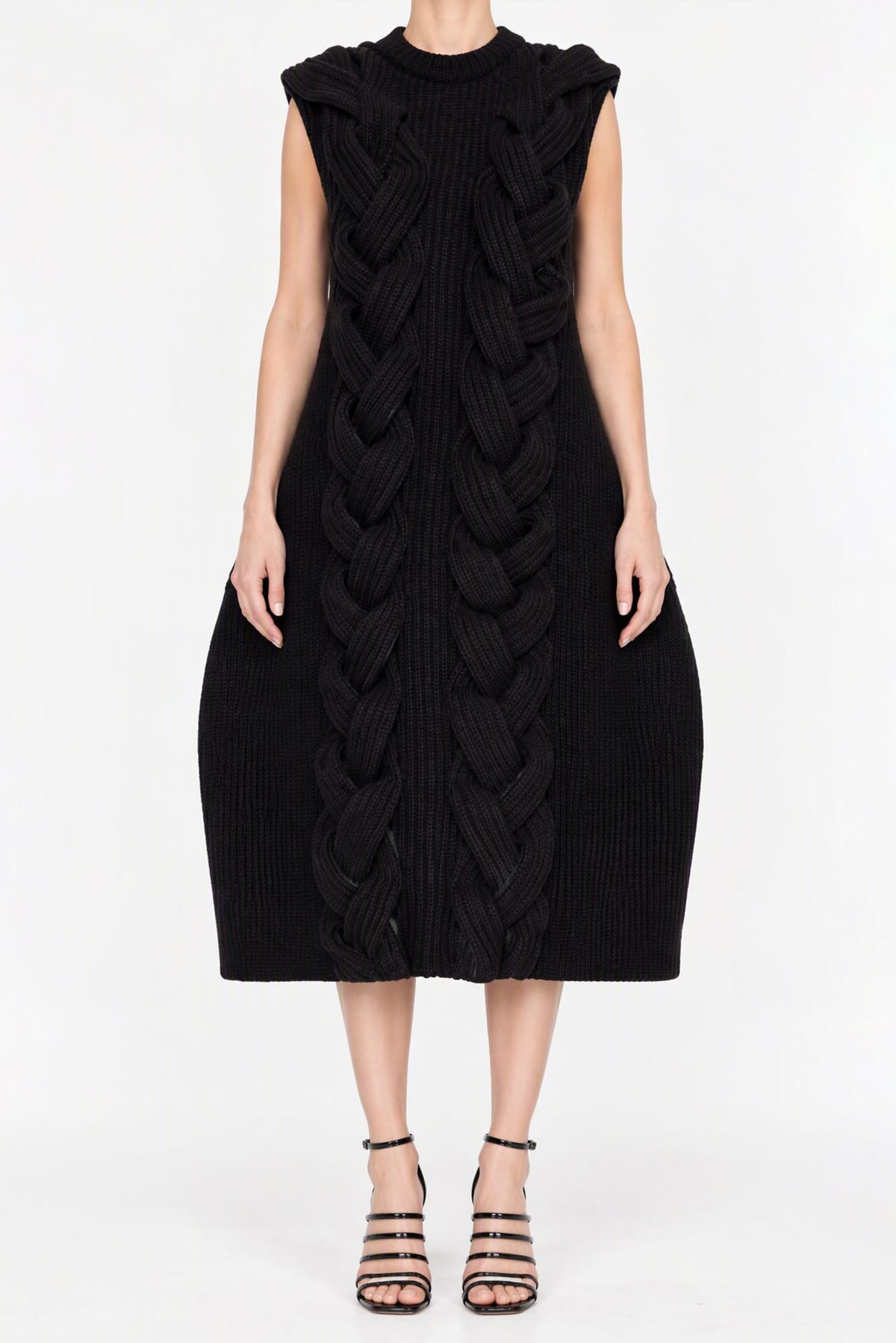 Melitta Baumeister Braided Foamy Knit Dress
