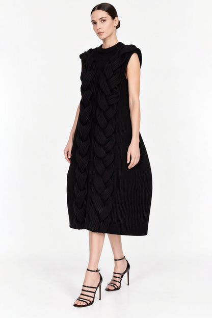 Melitta Baumeister Braided Foamy Knit Dress full look