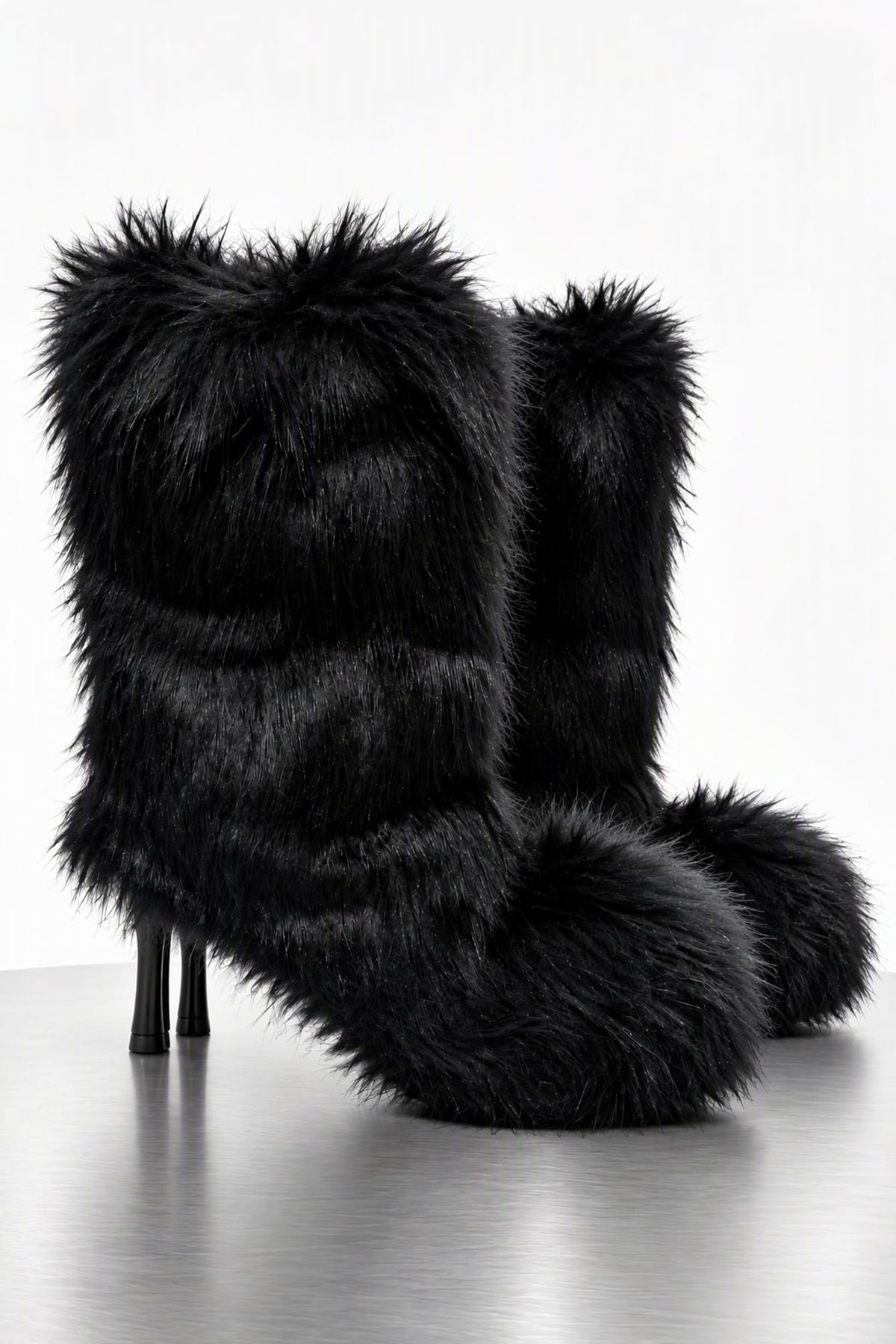 Melitta Baumeister Fluffy Double Heel Boot in Black