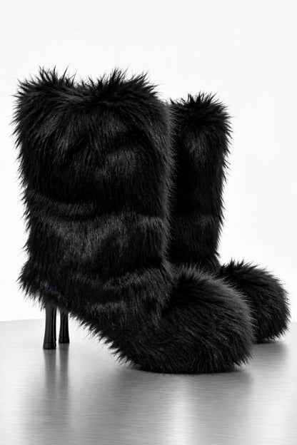 Melitta Baumeister Fluffy Double Heel Boot in Black side