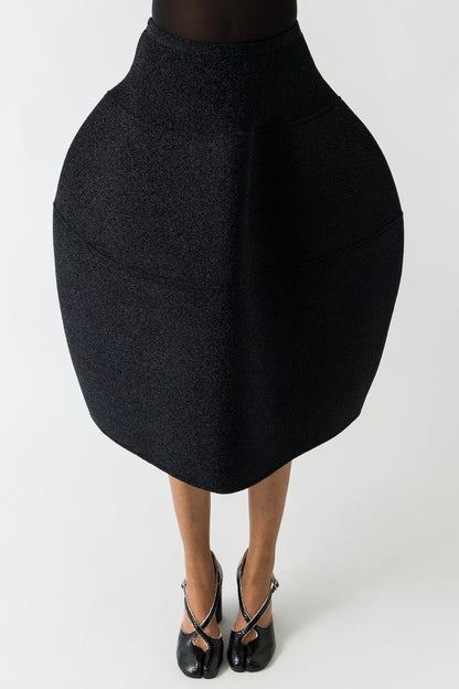 Melitta Baumeister Foamy Ball Skirt in Bonded Glittery Jersey