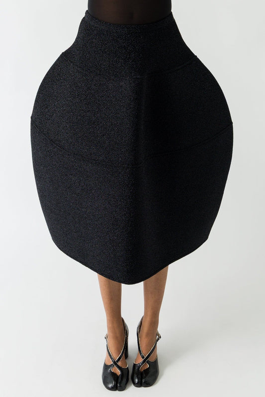 Melitta Baumeister Foamy Ball Skirt in Bonded Glittery Jersey