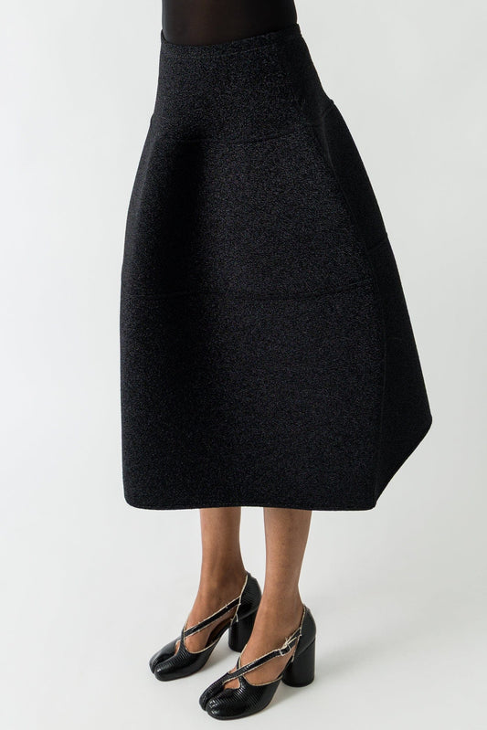 Melitta Baumeister Foamy Ball Skirt in Bonded Glittery Jersey side