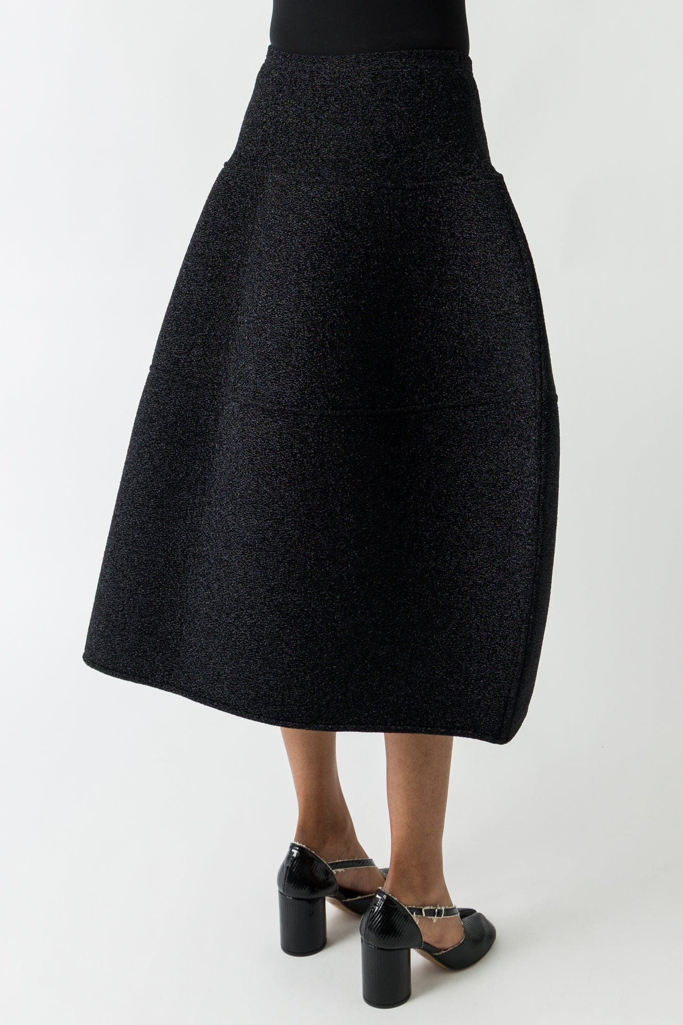 Melitta Baumeister Foamy Ball Skirt in Bonded Glittery Jersey