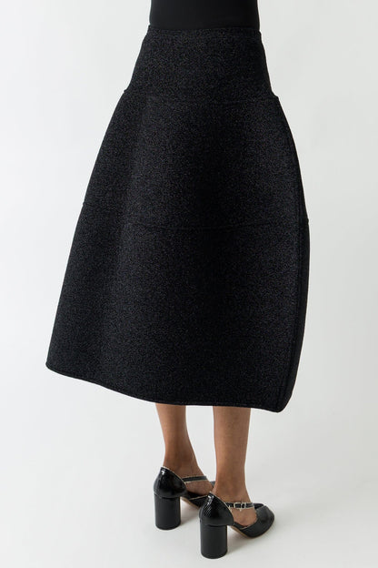 Melitta Baumeister Foamy Ball Skirt in Bonded Glittery Jersey back