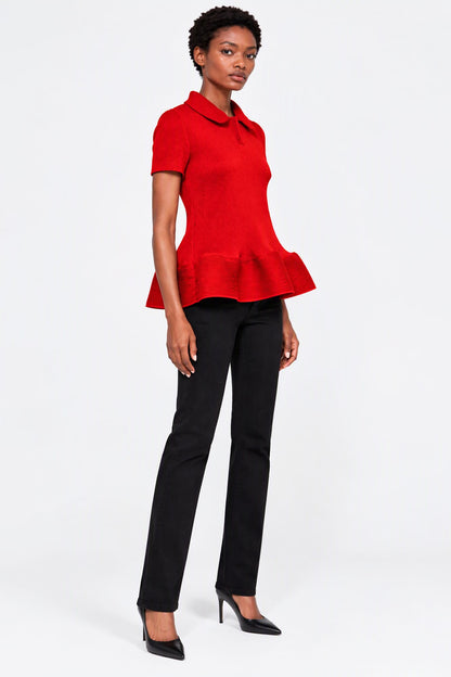 Melitta Baumeister Ripple Polo Top full look